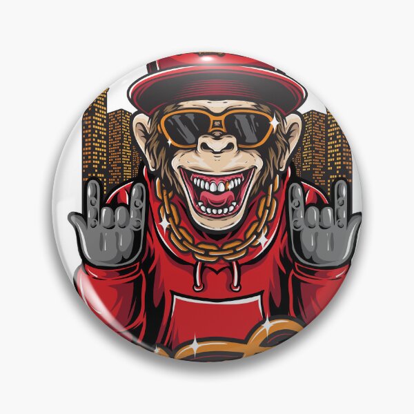 Item preview, monkey character with gold chain necklace designed and sold by Reeduct.
