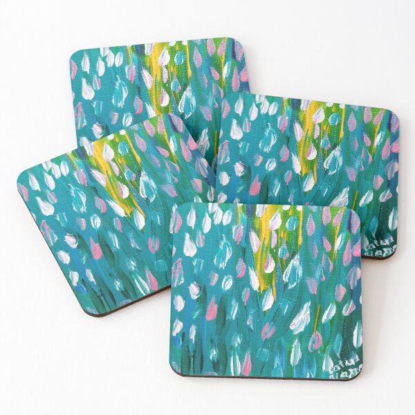 Item preview, Serene Petals Explosion. Abstract Floral Pattern in Vedic Art Acrylic Painting. designed and sold by LotusBlanc.