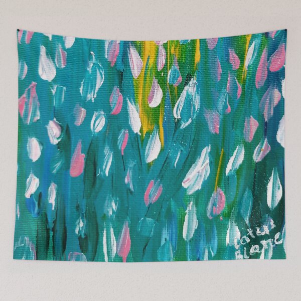 Item preview, Serene Petals Explosion. Abstract Floral Pattern in Vedic Art Acrylic Painting. designed and sold by LotusBlanc.