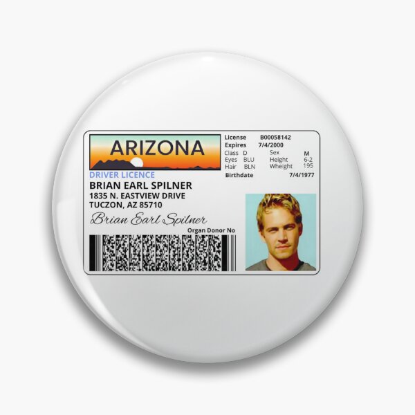 Item preview, Paul Walker Driver License Fast and Furious designed and sold by 400Racing.