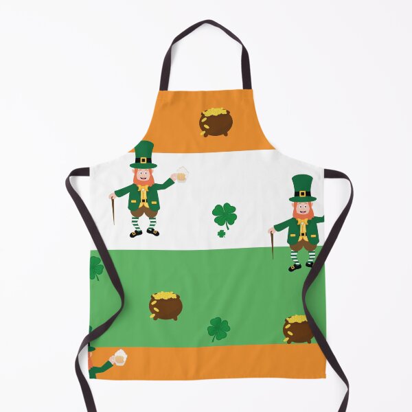 Item preview, Irish leprechaun celebrating St. Patrick's Day over the colors of the Irish flag designed and sold by Martapp.