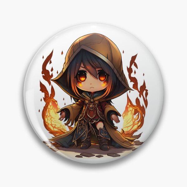Item preview, Chibi Mage Girl casting fire designed and sold by SilRaXi.