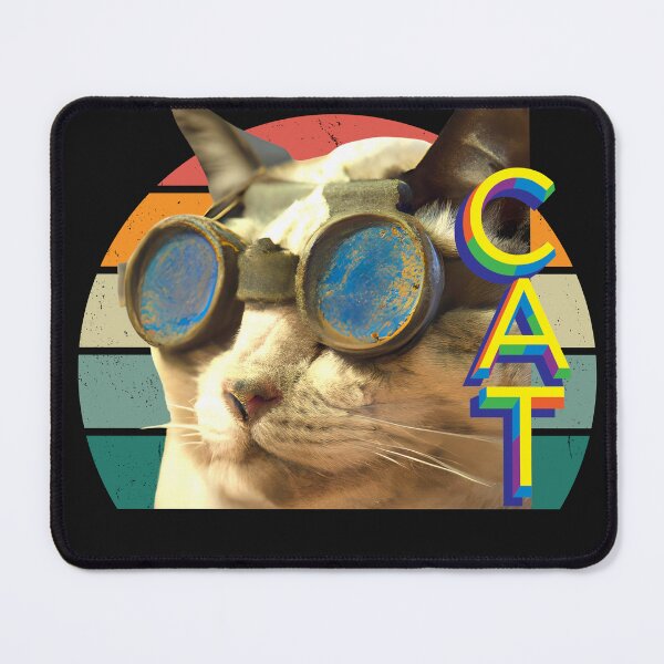 Item preview, cat daddy black cat vintage eighties style cat retro images designed and sold by starfishstuff.