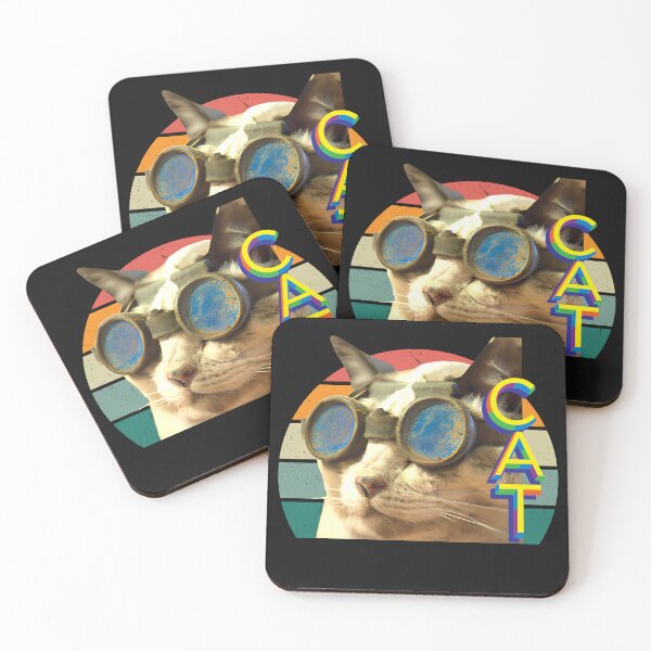 Item preview, cat daddy black cat vintage eighties style cat retro images designed and sold by starfishstuff.