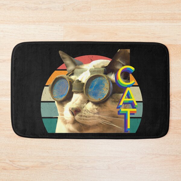 Item preview, cat daddy black cat vintage eighties style cat retro images designed and sold by starfishstuff.