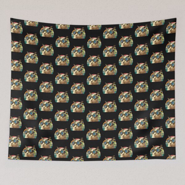 Item preview, cat daddy black cat vintage eighties style cat retro images designed and sold by starfishstuff.