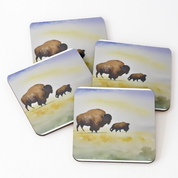 Item preview, Bison Horizon Watercolor No.2 designed and sold by DandyByDesign.