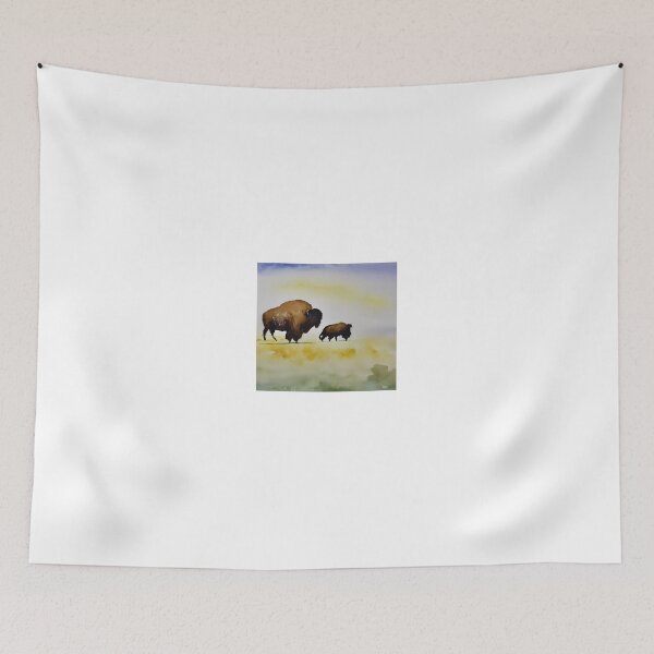Item preview, Bison Horizon Watercolor No.2 designed and sold by DandyByDesign.