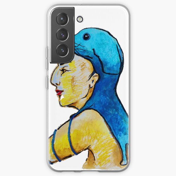 Portrait Lady Dog hair Samsung Galaxy Soft Case