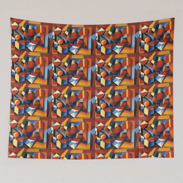Item preview, abstract cubism oil painting designed and sold by anamwp.