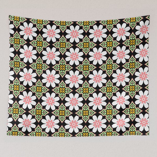 Item preview, Retro floral geometric design designed and sold by Charmy Design.