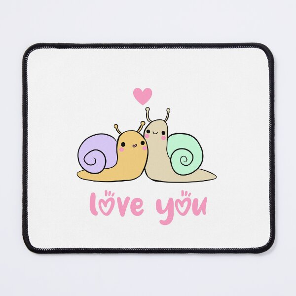 Item preview, I love you note cute little snails couple  designed and sold by Yarafantasyart.