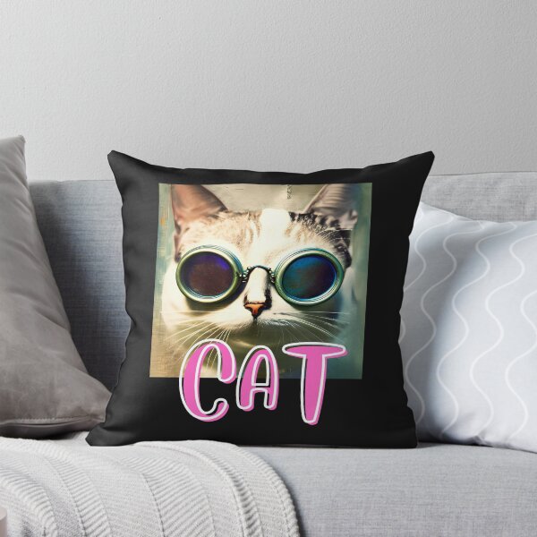 Item preview,  cat daddy black cat vintage eighties style cat retro images designed and sold by starfishstuff.