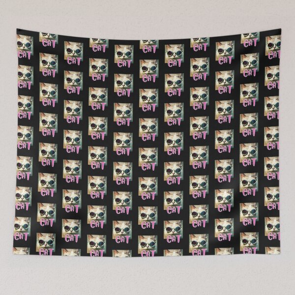 Item preview,  cat daddy black cat vintage eighties style cat retro images designed and sold by starfishstuff.
