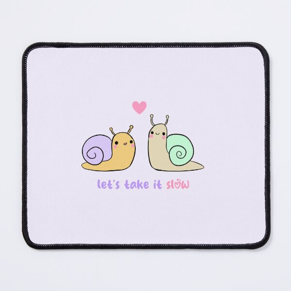 Item preview, Let's take it slow a cute snail pun - cute little snails couple designed and sold by Yarafantasyart.