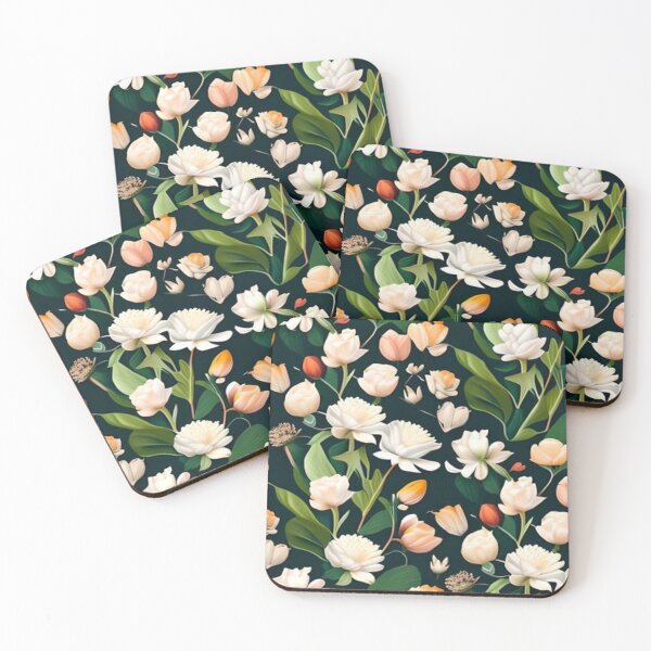 Item preview, Green garden of white lilies  designed and sold by Cutiespattern.