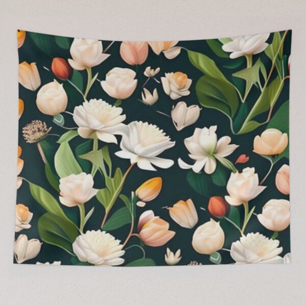 Item preview, Green garden of white lilies  designed and sold by Cutiespattern.