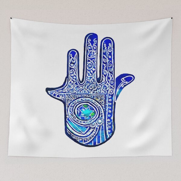 Artikelvorschau, Blaue Hamsa-Hand entworfen und verkauft von Yossi Aharon.