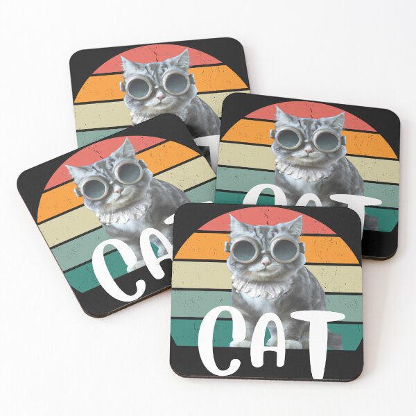 Item preview,  cat daddy black cat vintage eighties style cat retro images designed and sold by starfishstuff.