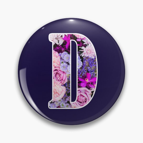 Item preview, D Botanical Monogram. Detailed Purple Flowers Drawing Sticker designed and sold by Cici-Chan.