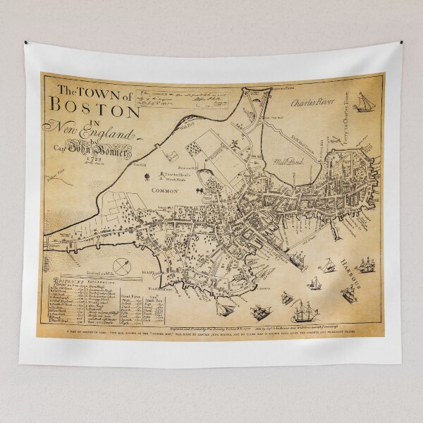 Item preview, Earliest Known Map of Boston 1722 designed and sold by Daniel Hagerman.