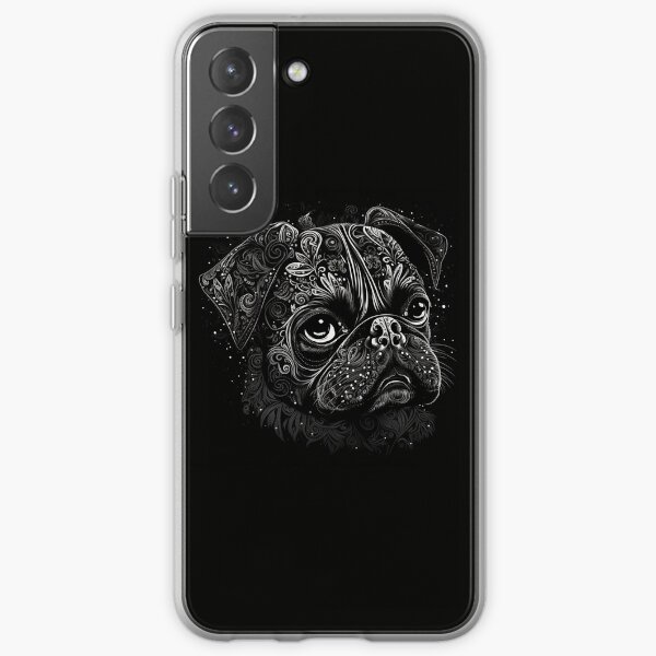 Day of the Pug - Sugar Skull Design Samsung Galaxy Soft Case