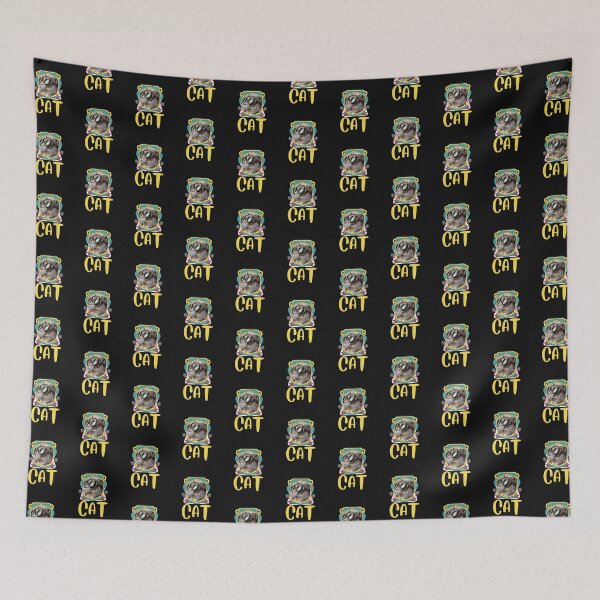 Item preview,  cat daddy black cat vintage eighties style cat retro images designed and sold by starfishstuff.
