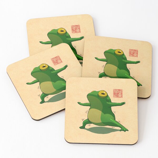 Item preview, Yoga Frog Warrior Two Pose designed and sold by DingHuArt.