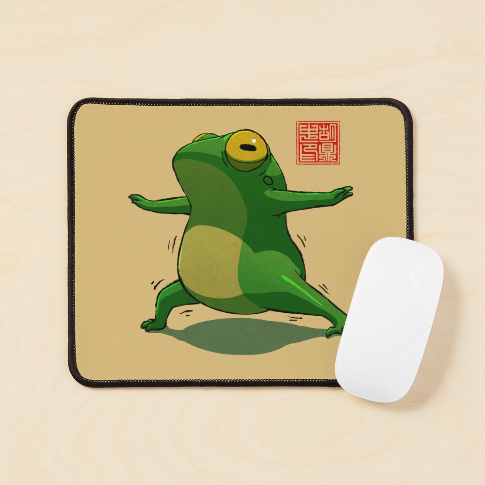 trembly yoga frog doing warrior one : r/frogs