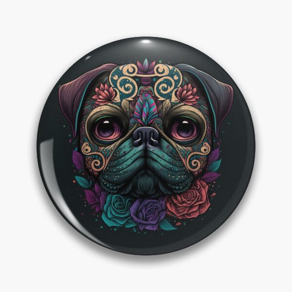 Item preview, Day of the Pug - Sugar Skull Design designed and sold by StitchCreations.