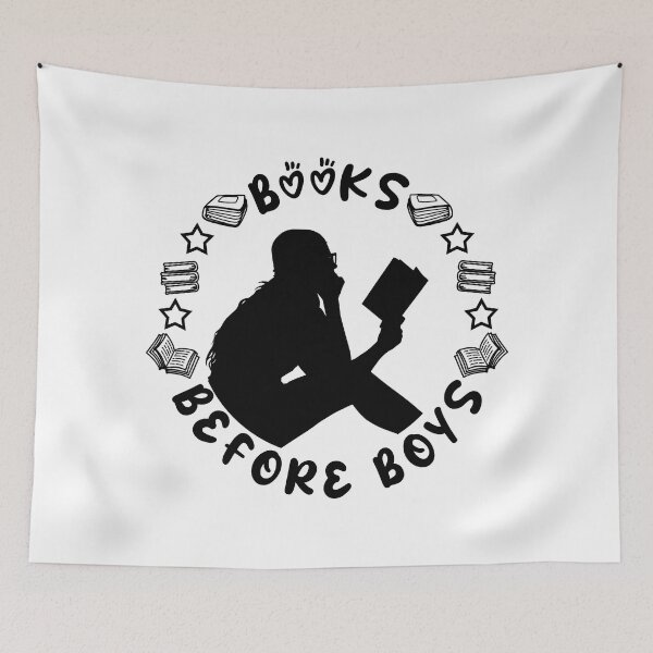 Item preview, Funny Books before boys for bookish girls designed and sold by shmodev.