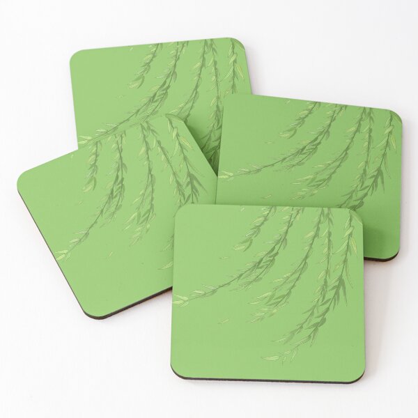 Item preview, Green willow tree watercolor illustration designed and sold by UnaWu533.