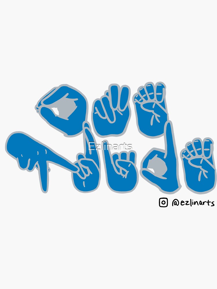 Detroit Lions One Pride in ASL | Sticker