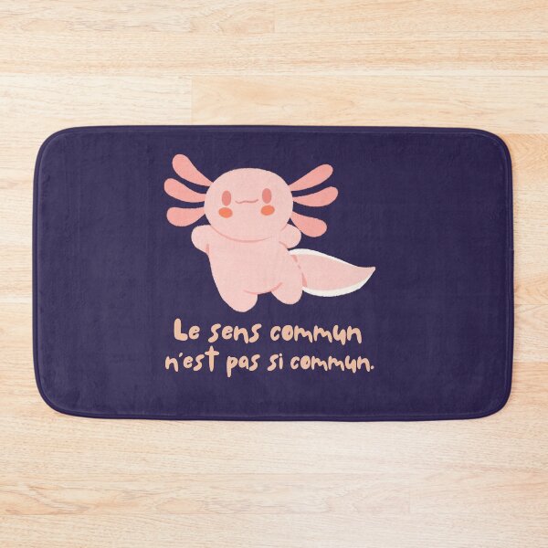Item preview, Cute axolotl with Voltaire quote : Le sens commun n'est pas si commun designed and sold by artbleed.