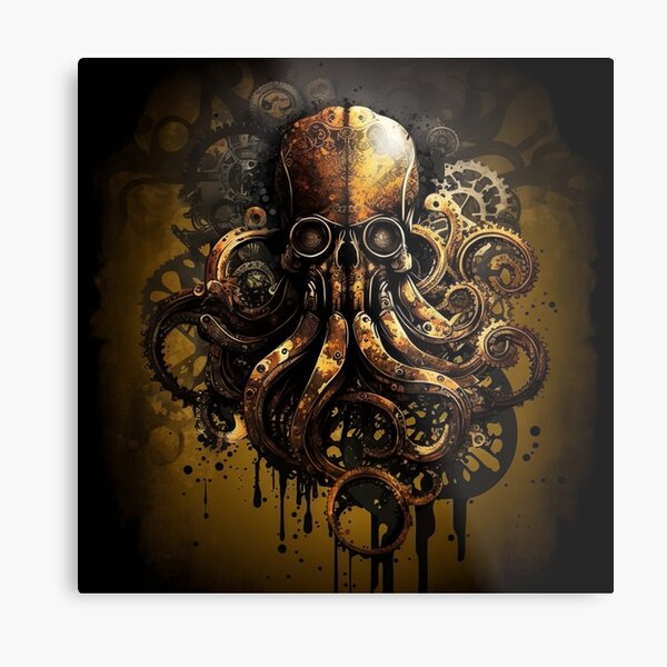 Aperçu de l'œuvre Steampunk Animals - Mechanical Octopus #5 créée et vendue par MindAsylum.