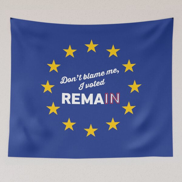 Item preview, Remain in the EU "Don't blame me, I voted remain" Typographical design designed and sold by fatchairprint.