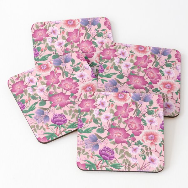 Item preview, Floral garden in pink tone with pink palate designed and sold by Kaushlydraw.