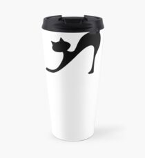 Black cat silhouette Travel Mug