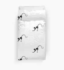 Black cat silhouette Duvet Cover