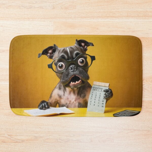 Item preview, dog doing taxes designed and sold by Dbanksdesign.