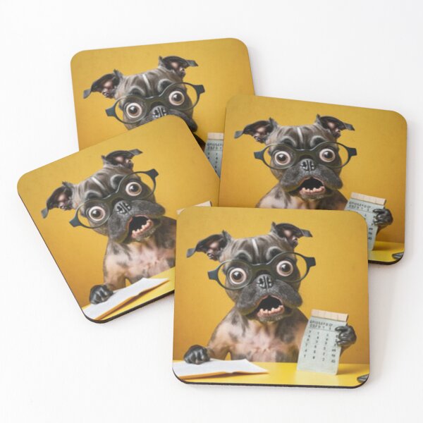 Item preview, dog doing taxes designed and sold by Dbanksdesign.