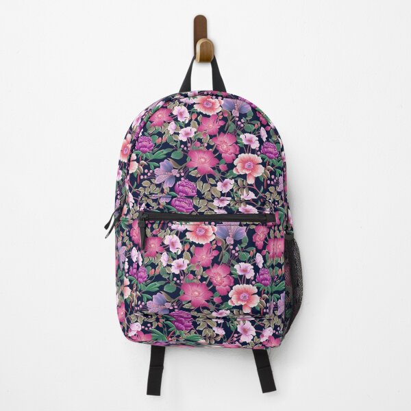 Item preview, Floral garden in pink tone with navy palate designed and sold by Kaushlydraw.