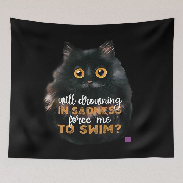 Item preview, will drowning in sadness force me to swim?, depression designed and sold by themoniae.