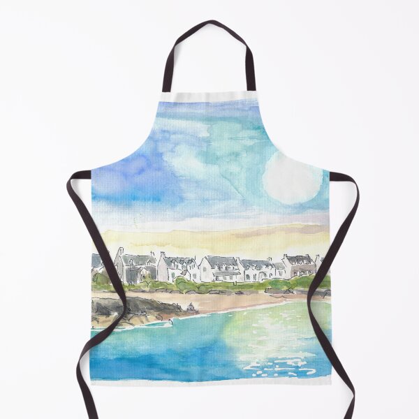 Item preview, Irish lonely Island Seaward Coastal Houses near Beach with Seaview designed and sold by artshop77.
