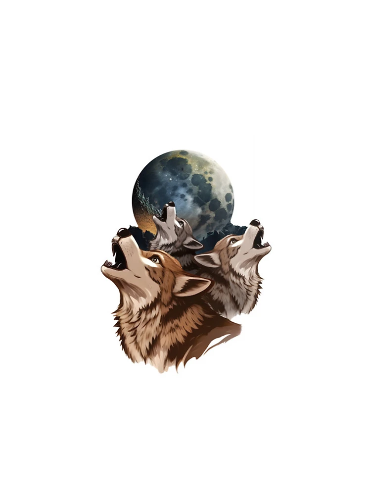 Thumbnail 4 of 4, iPhone Case, Three Wolves Howling In Moonlight designed and sold by PatternBestFan.