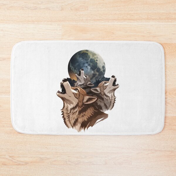 Item preview, Three Wolves Howling In Moonlight designed and sold by PatternBestFan.