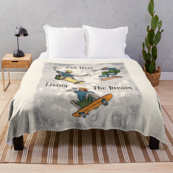 Item preview, Skateboarding Skeletons Living The Dream designed and sold by SlayItHonestly.