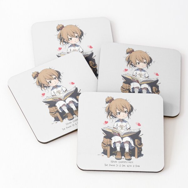 Item preview, Never Underestimate The Power Of A Girl With A Book - funny quote designed and sold by VichallanStudio.