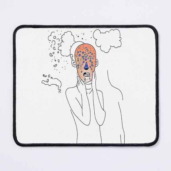 Item preview, Atychiphobia Drawing of a stressed man with a thunder cloud for a head designed and sold by bestoftrendy.