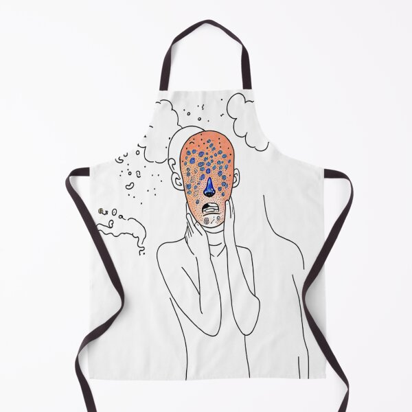 Item preview, Atychiphobia Drawing of a stressed man with a thunder cloud for a head designed and sold by bestoftrendy.
